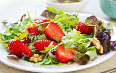 Ensalada de Fresones y Aderezo de Pomelo